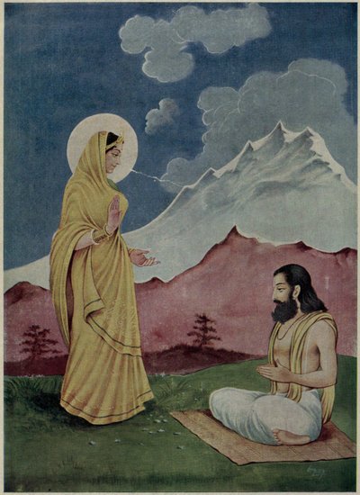 Gayatri Goddess Appears Before Kaushika Rishi by Ramanarayanadatta astri
